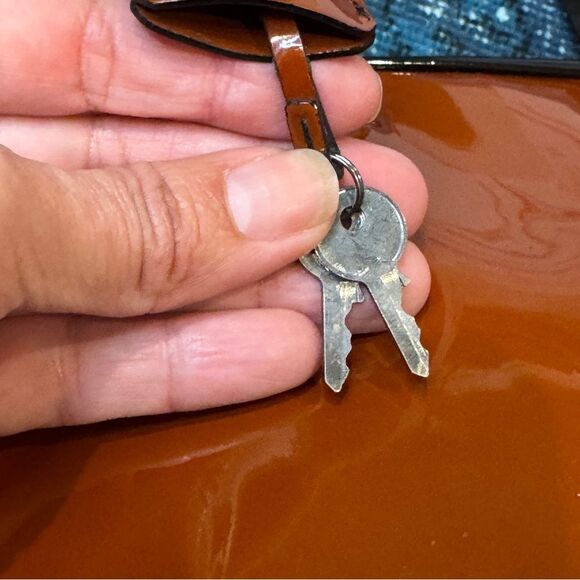 Prada Vintage Maroon Patent Leather Bag Authentic Logo Shoulder Purse Italy - Picture 10 of 16